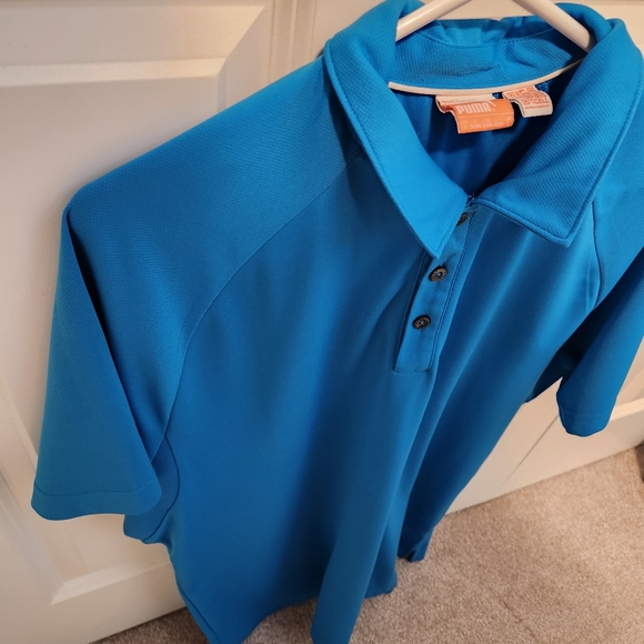 Men's Blue Puma Polo Shirt Size Large- Excellent Condition! - Picture 5 of 6